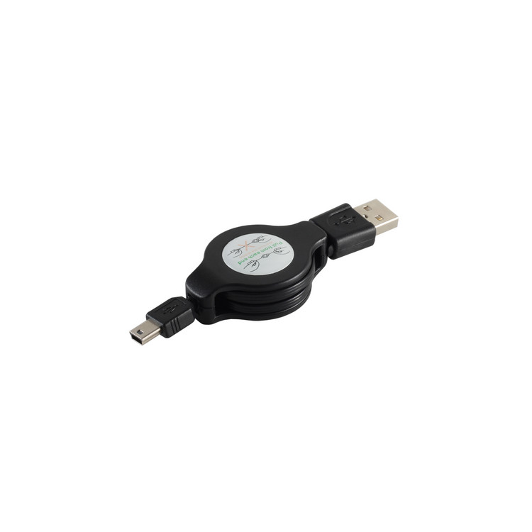 USB-A-Stecker auf USB-Mini B Stecker ausziehbar 1m