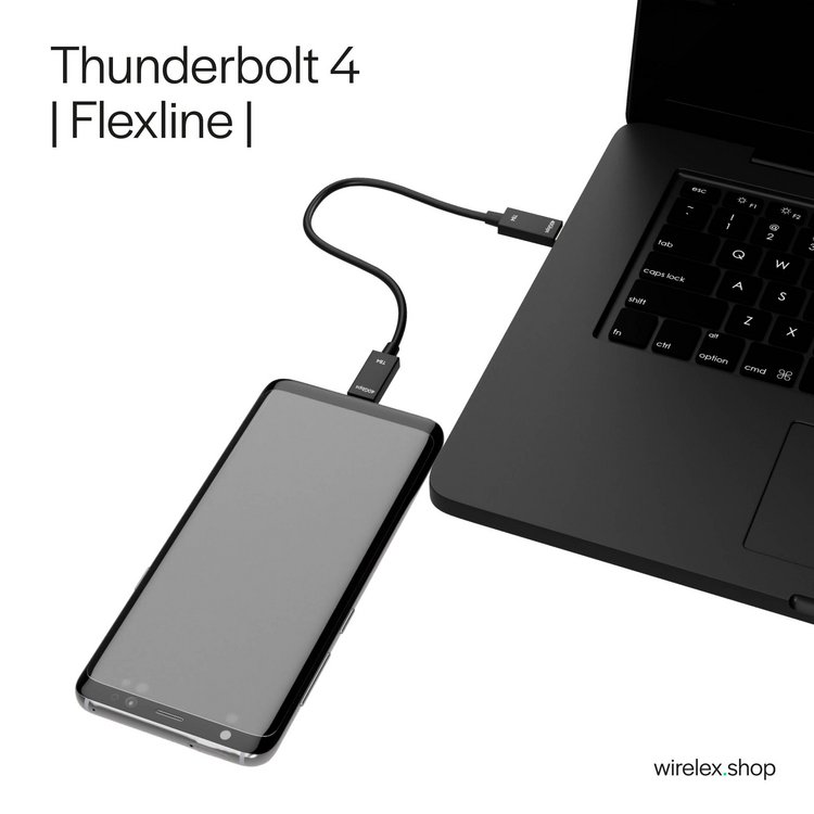 USB-C® Verbindungskabel, Typ-C Stecker auf Typ-C Stecker, TB4, UltraFlex, 2,0m