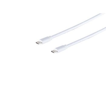 USB Kabel 3.1C Stecker-USB 3.1 C Stecker weiß 1,5m