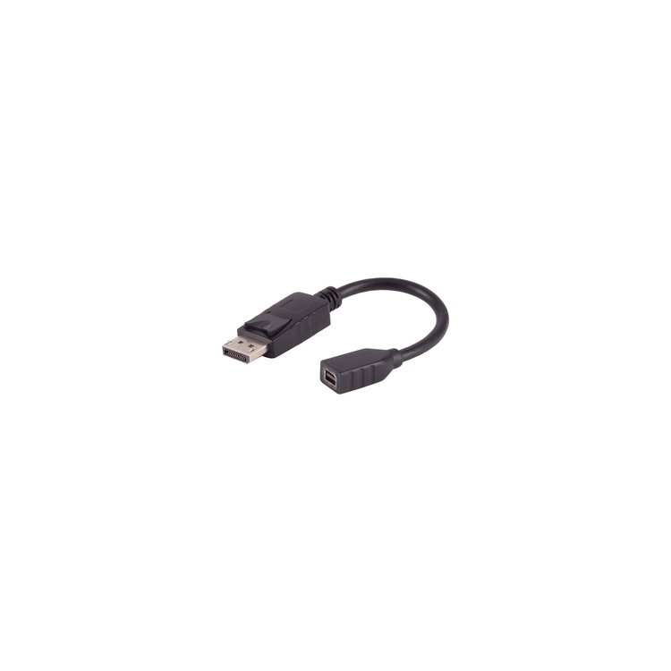 DisplayPort 1.2 Adapter, DisplayPort Stecker auf Mini DisplayPort Buchse, 4K, 0,2m