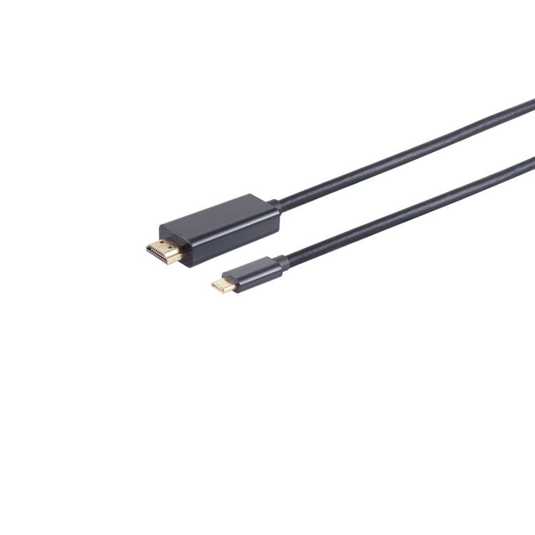 HDMI A Stecker/ USB 3.1 C Stecker, 4K schwarz 1,8m