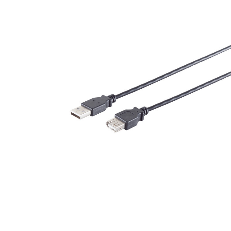 USB High Speed 2.0 Verlängerung, A/A Buchse, USB 2.0, schwarz, 5m