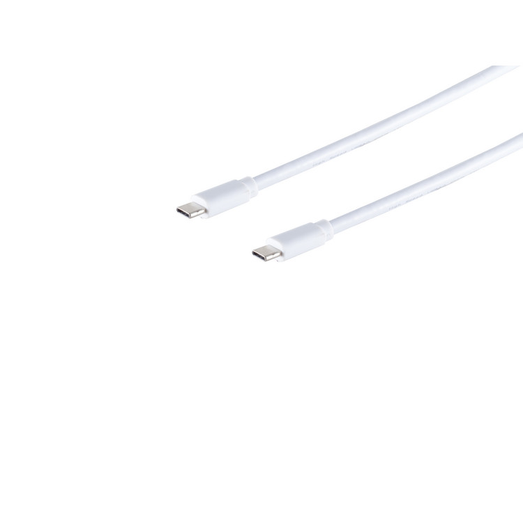 USB Kabel 3.1C Stecker-USB 3.1 C Stecker weiß 1,5m