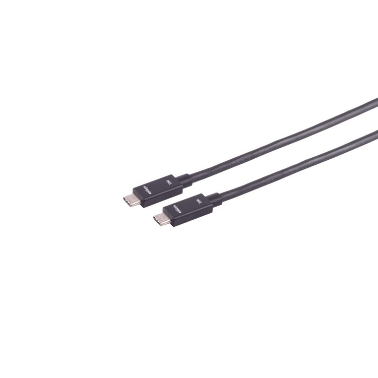 USB-C Verbindungskabel, Typ-C Stecker auf Typ-C Stecker, TB4, UltraFlex, 0,25m