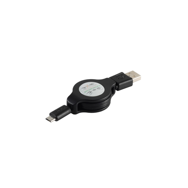USB-A-Stecker auf USB-MicroB Stecker ausziehbar 1m
