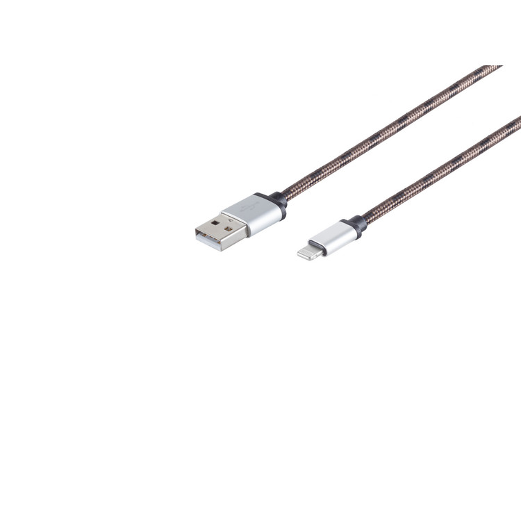 USB-Ladekabel A Stecker auf 8-pin Stecker braun 2m