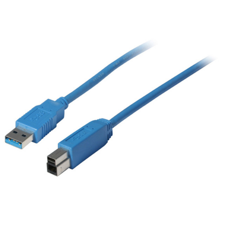 USB Kabel A Stecker / B Stecker USB 3.0 blau 3m