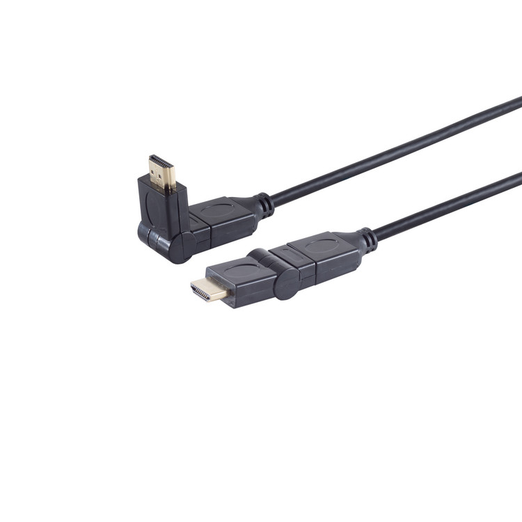 HDMI A-Stecker/HDMI A-Stecker winkelbar HEAC 0,5m