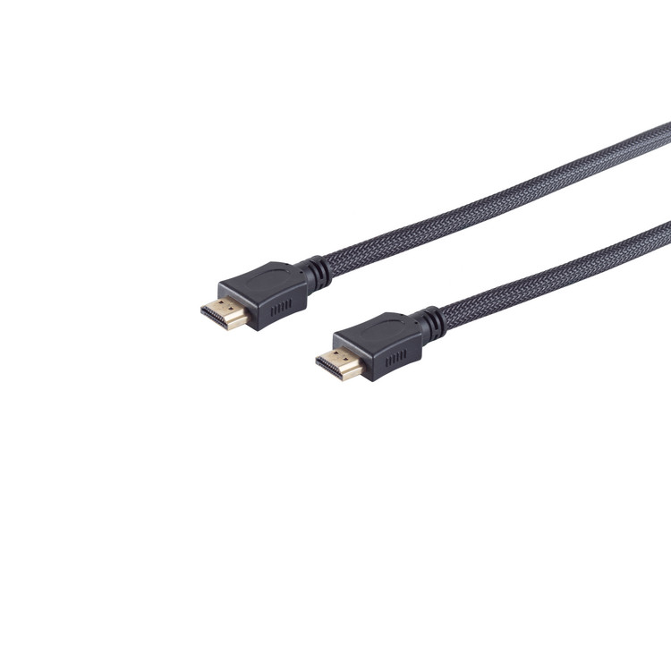 HDMI A-St/HDMI A-St verg HEAC sw Nylon Mantel 7,5m