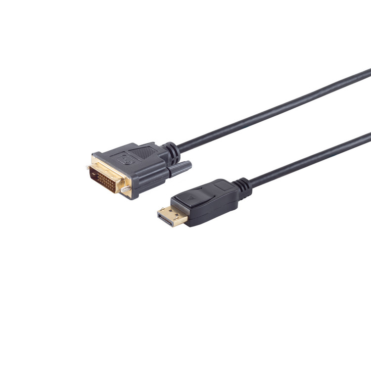 Displayportkabel-Displayport Stecker auf DVI 24+1 Stecker, vergoldete Kontakte, 3,0m