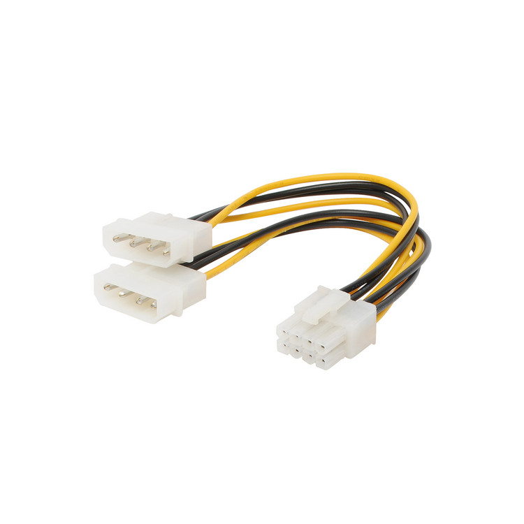 Internes Stromkabel 2x13.3cm St./8pol PCI 0,13m