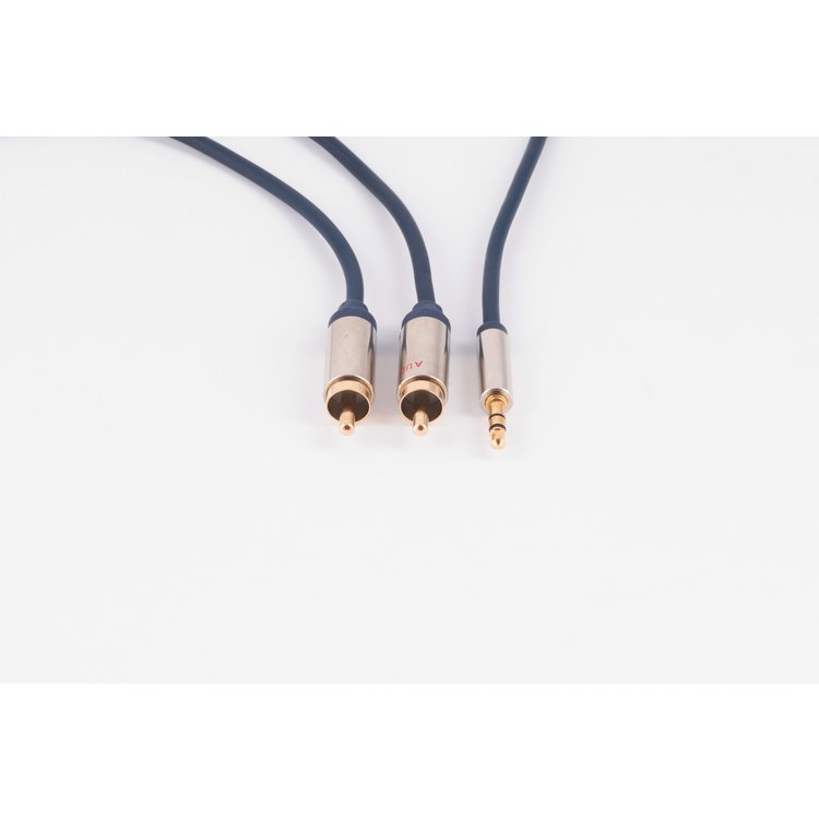 Flexline®-3,5mm Klinken-Kabel auf 2xCinch Stecker RCA, 5m