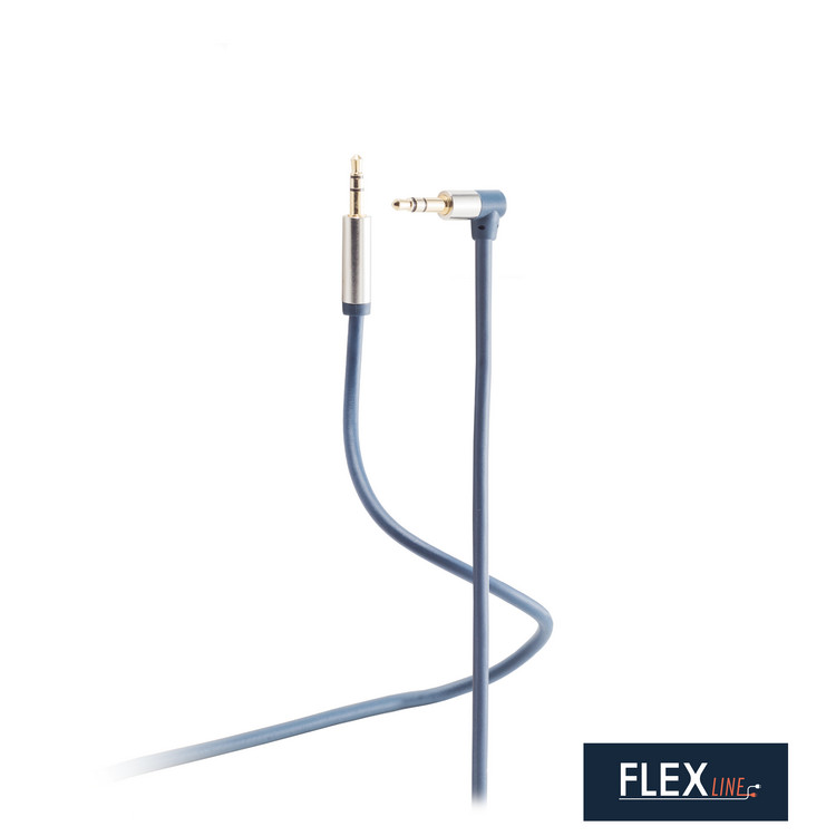 Flexline®- 3,5mm Klinken-Kabel  Winkel/ gerade, AUX,  5m