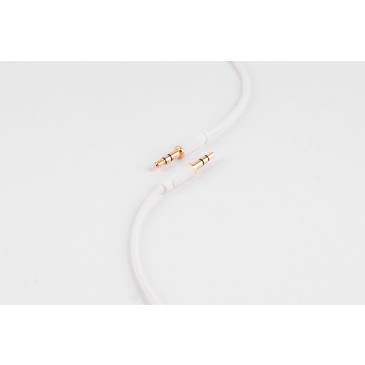 Flexline®-mini 3,5mm Klinke AUX Kabel, 4-polig, weiß, 0,6m
