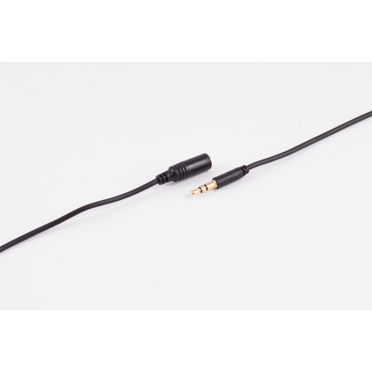 Flexline®-mini 3,5mm Klinken Verlängerung, schwarz 1,5m