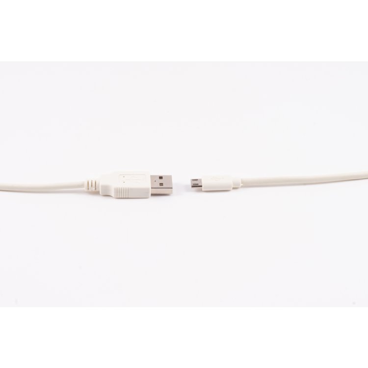 Flexline®-USB-Lade-Synckabel USB A auf micro B weiß, 1,8m