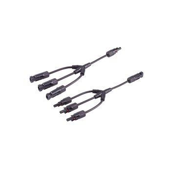 MC4 T-Adapterkabel Set, 3/1, 4mm², schwarz/schwarz, 30cm
