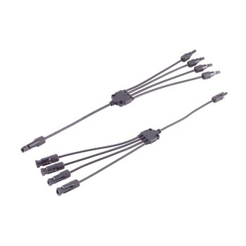 MC4 T-Adapterkabel Set, 4/1, 4mm², schwarz/schwarz, 60cm