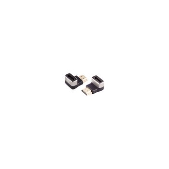 HDMI-A Adapter, 90° Winkel unten, 8K, Metall