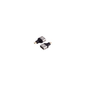 HDMI-D Adapter, HDMI-A Buchse, 8K, Metall