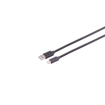 USB 2.0 A Stecker/ USB 3.1 C Stecker, schwarz, 1m