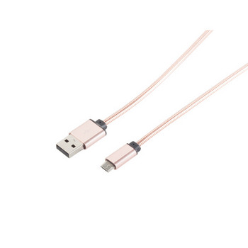 USB Lade-Sync Kabel USB A/ micro, Steel Rose 1m