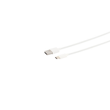 USB Lade-Sync Kabel, USB A Stecker auf USB-C Stecker, 2.0, ABS, weiß, 0,5m