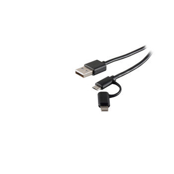 USB Lade-Sync Kabel 2in1,Micro + 8-pin Stecker 1m