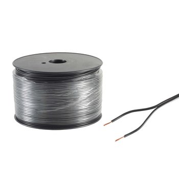 LS-Kabel 2x0,75mm², schwarz, Spule CCA 100m
