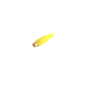 Cinchkupplung, gelb, vergoldet Kontakte