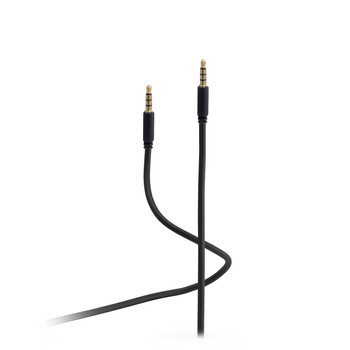 mini 3,5mm Klinke AUX Kabel, 4-polig, schwarz 1,5m