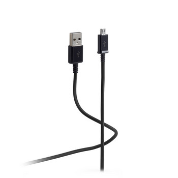 Flexline®-USB-A-Stecker auf USB-B Micro Stecker - Samsung Design, schwarz, 1,0m