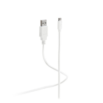 USB-Lade-Synckabel USB A auf micro B weiß, 1,8m